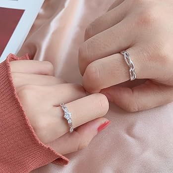 すぐ届く☆4℃ ペアリング ジルコニア ギフトにもおすすめ◎ Qroza】ペアリング ジルコニア シルバーコーティング 指輪 925